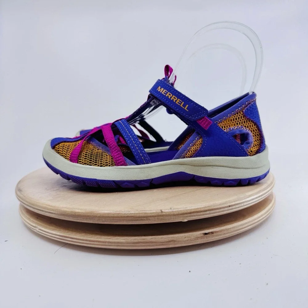 Merrell Dragonfly Water Sandals Kids Girls 1 Purple Pink Closed Toe Hiking
